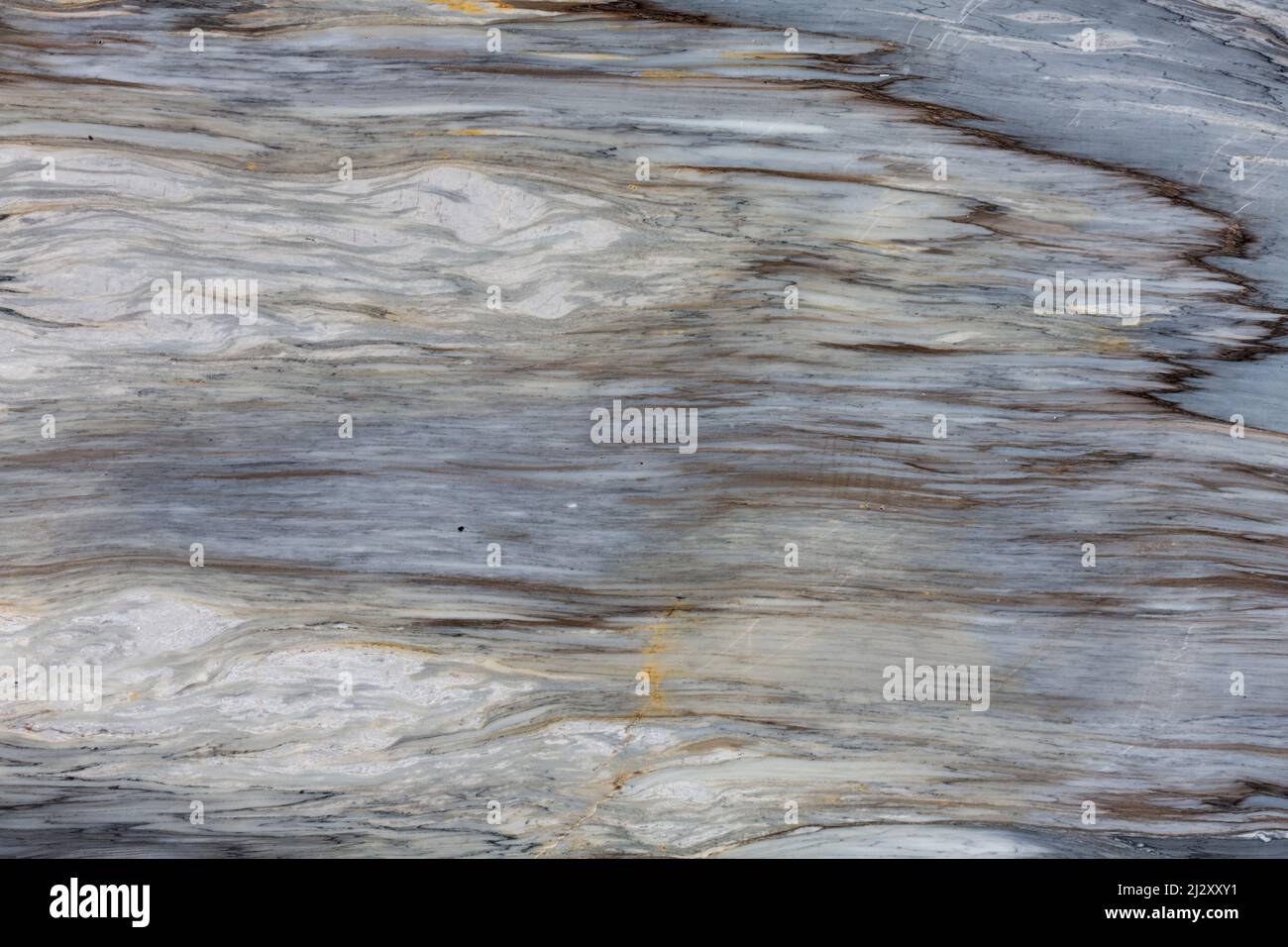 Blue and grey marble texture, close up. Stock Photo
