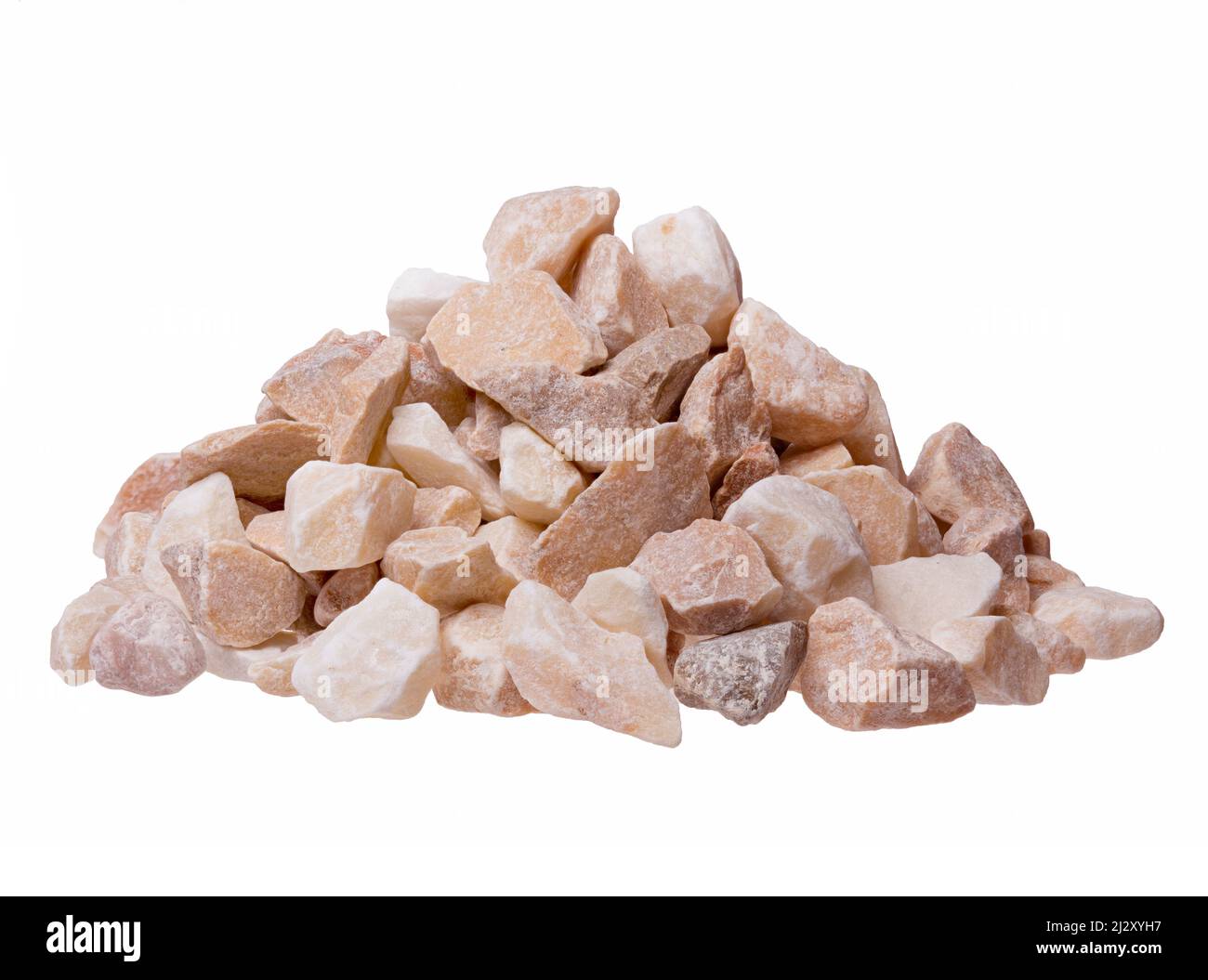 Group of pink stones isolated on background. Stock Photo