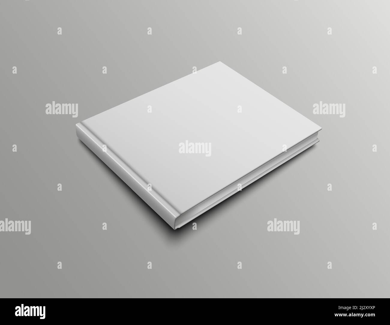 Vector hardcover mockup books with landscape orientation. Realistic