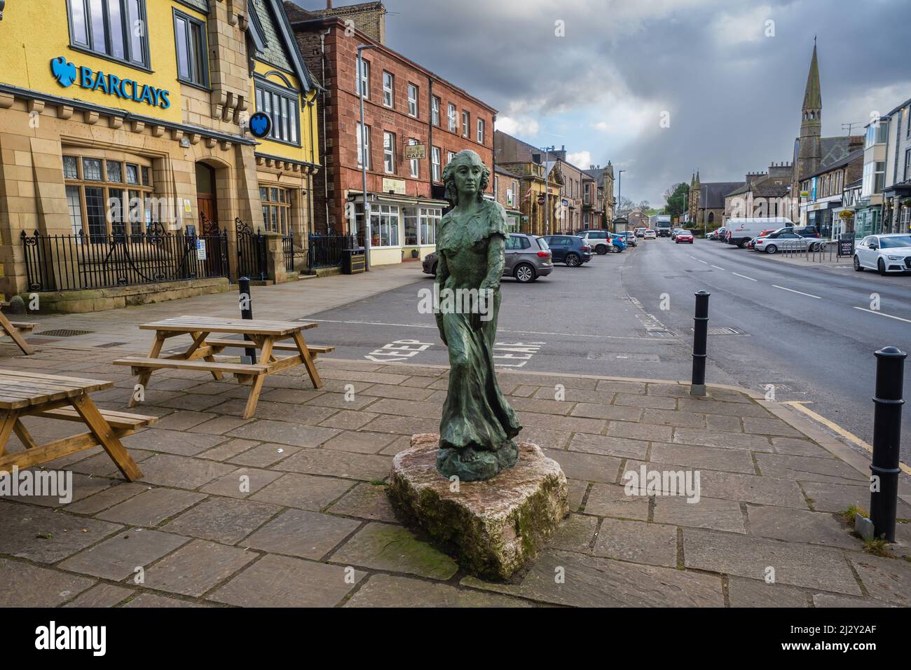 01.04.2022 Kirkby stephen, Cumbria, Uk.A statue of one of the area’s most famous historical