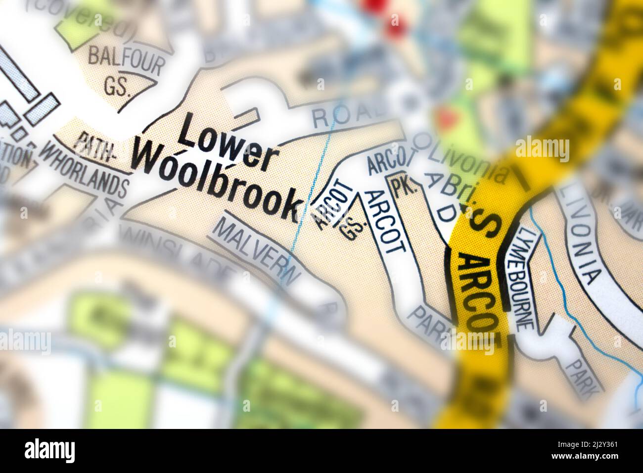 Lower Woolbrook village Sidmouth, Devon, United Kingdom colour atlas