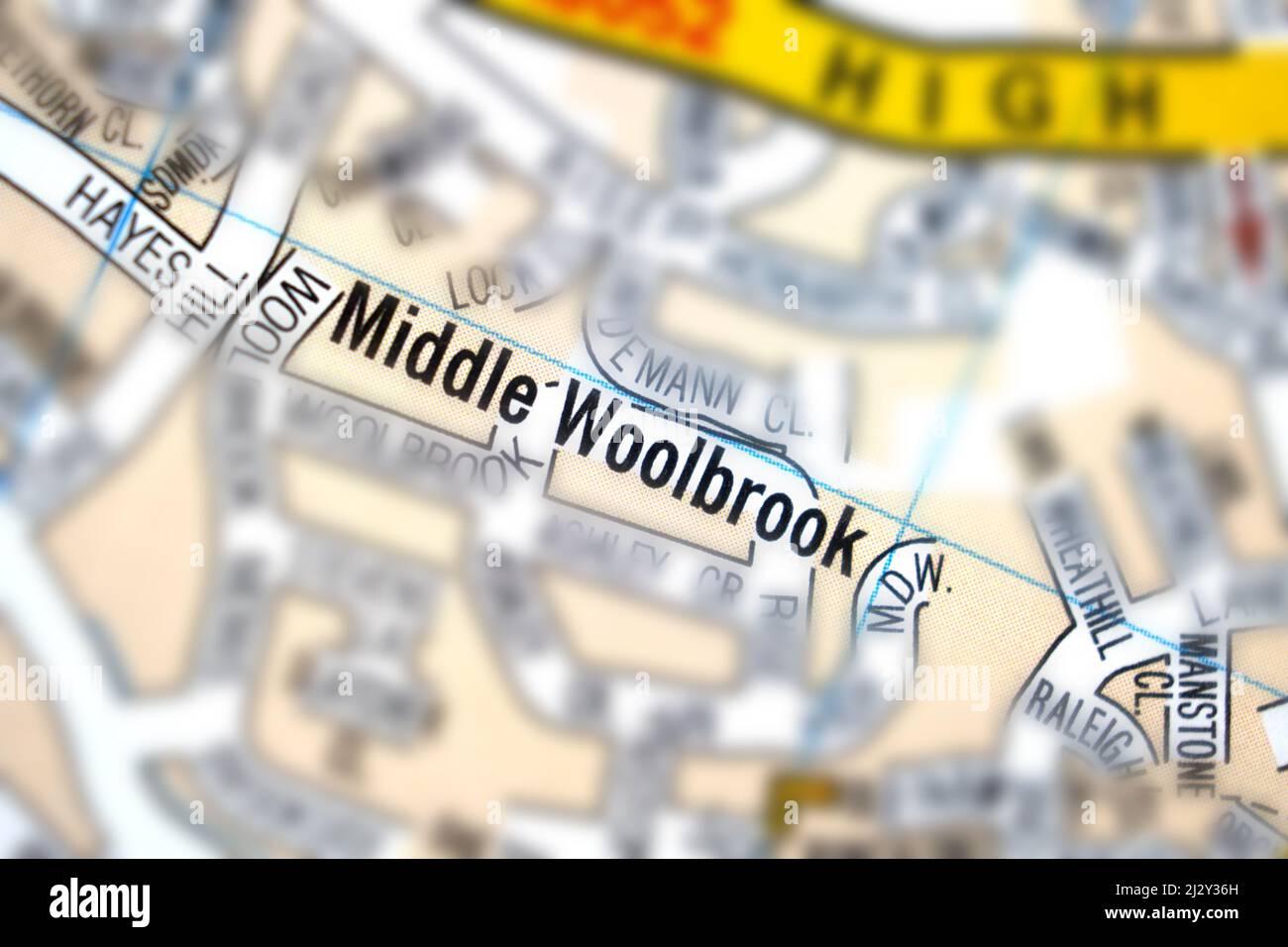 Middle Woolbrook village Sidmouth, Devon, United Kingdom colour atlas