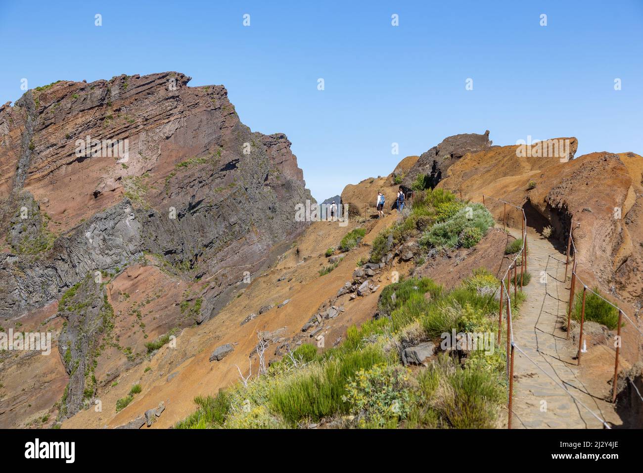 Pico do Arieiro, Pico Ruivo, summit, trail PR1 Stock Photo