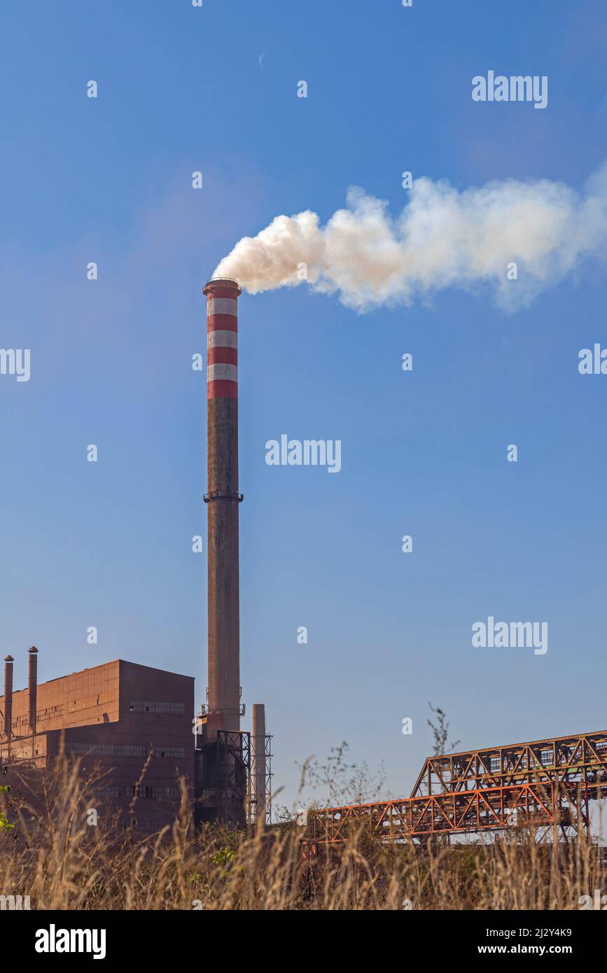 Chimney Fumes Steel Mill Plant Industry Air Pollution Global Warming