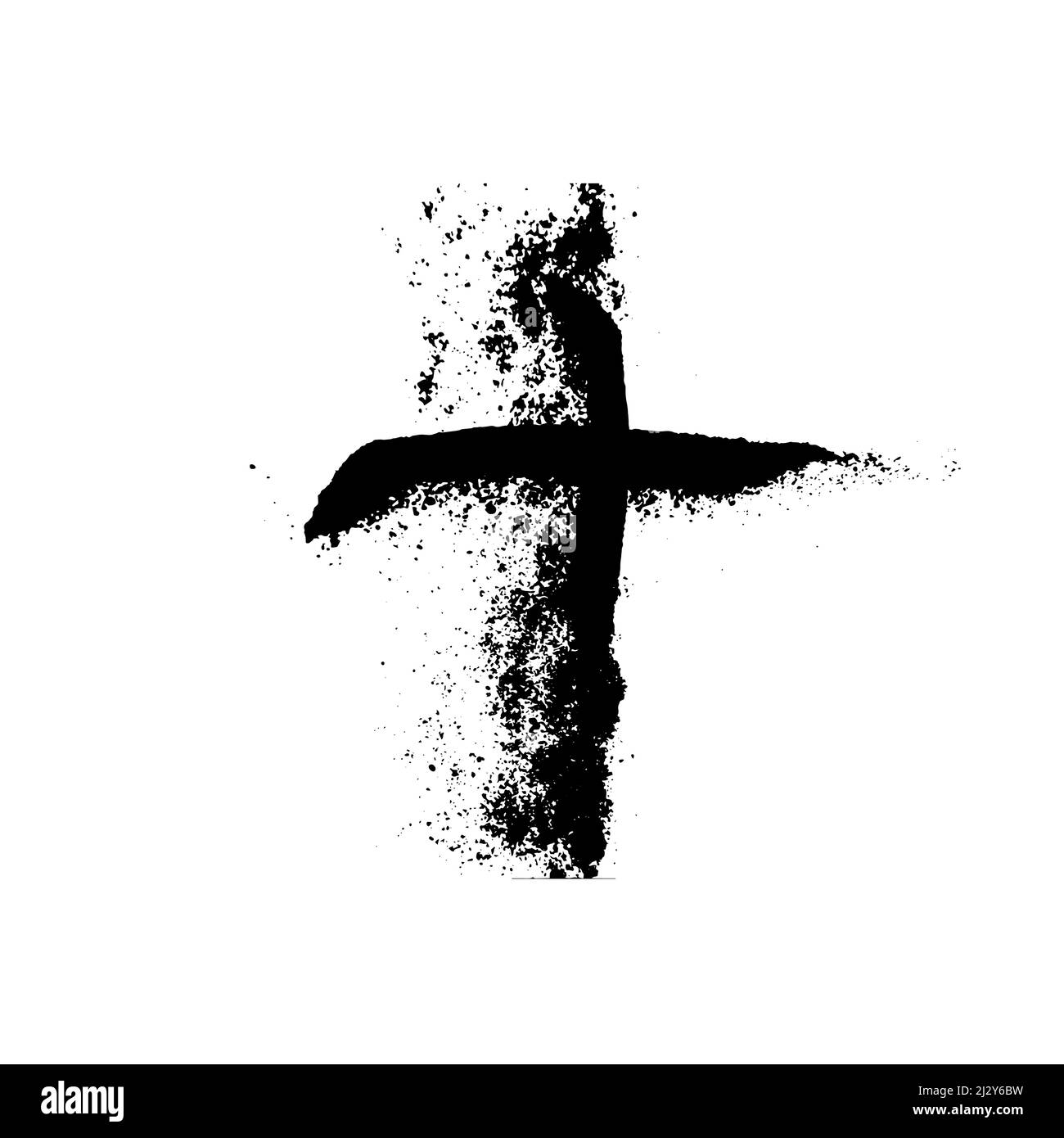 Black blotted cross. Vector illustration Stock Vector Image & Art Alamy