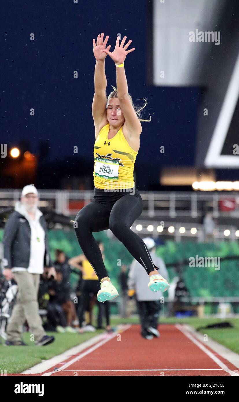 April 1, 2022 Brianna Utecht of Wichita State University competes in