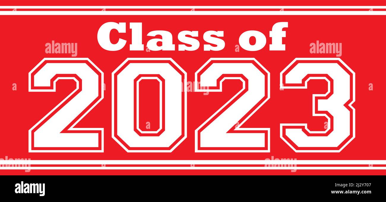 Class of 2023 Banner with Red Background Stock Vector Image & Art Alamy