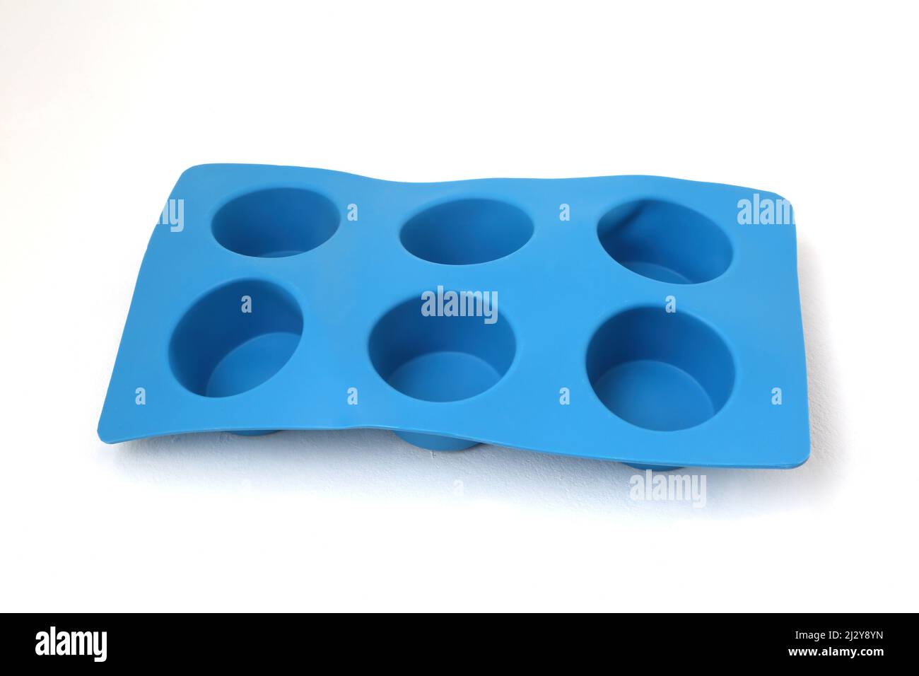 Blue Silicone Baking Tray Mould Stock Photo