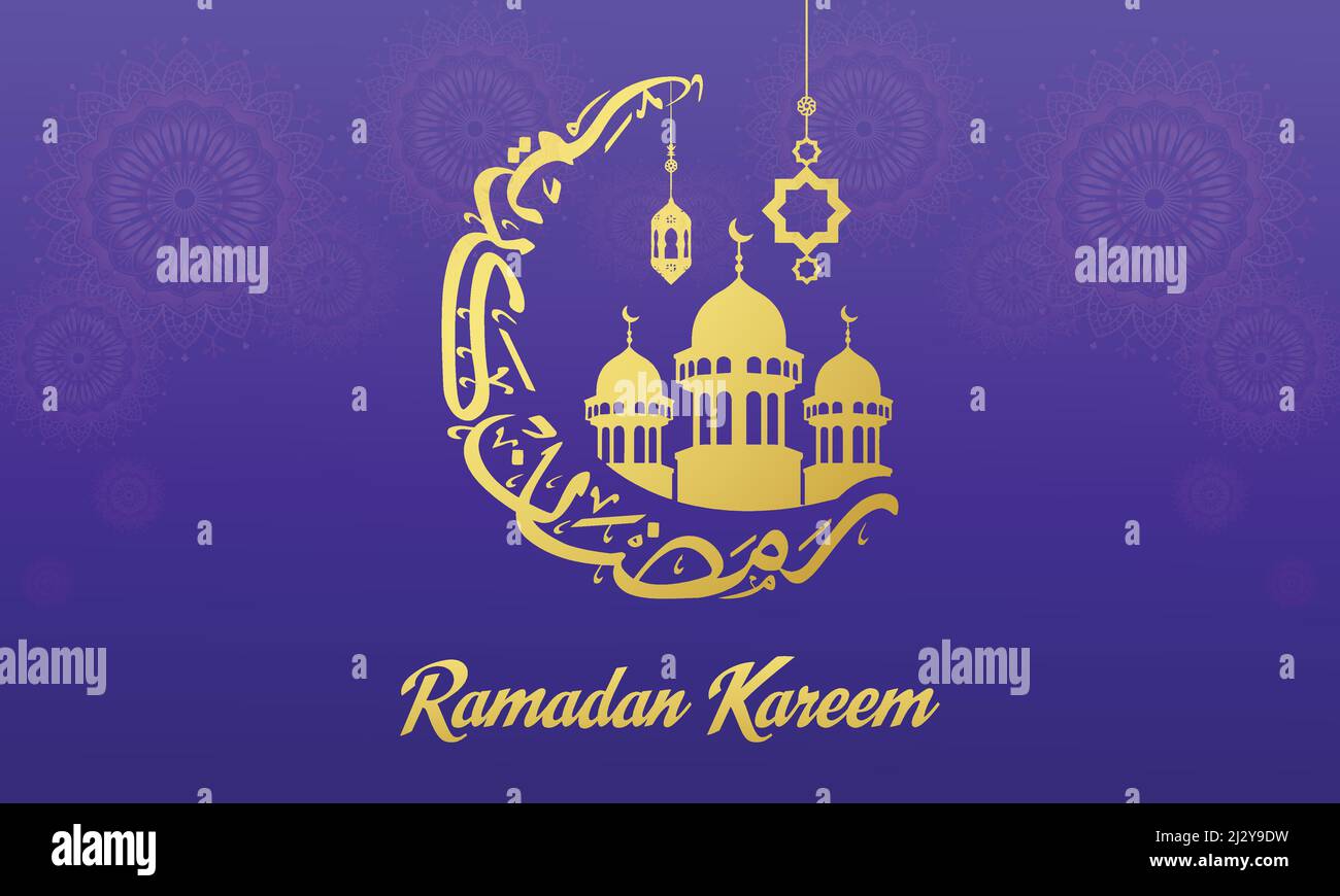 Islamic Ramadan Kareem Greetings Templates Card Banner Design With