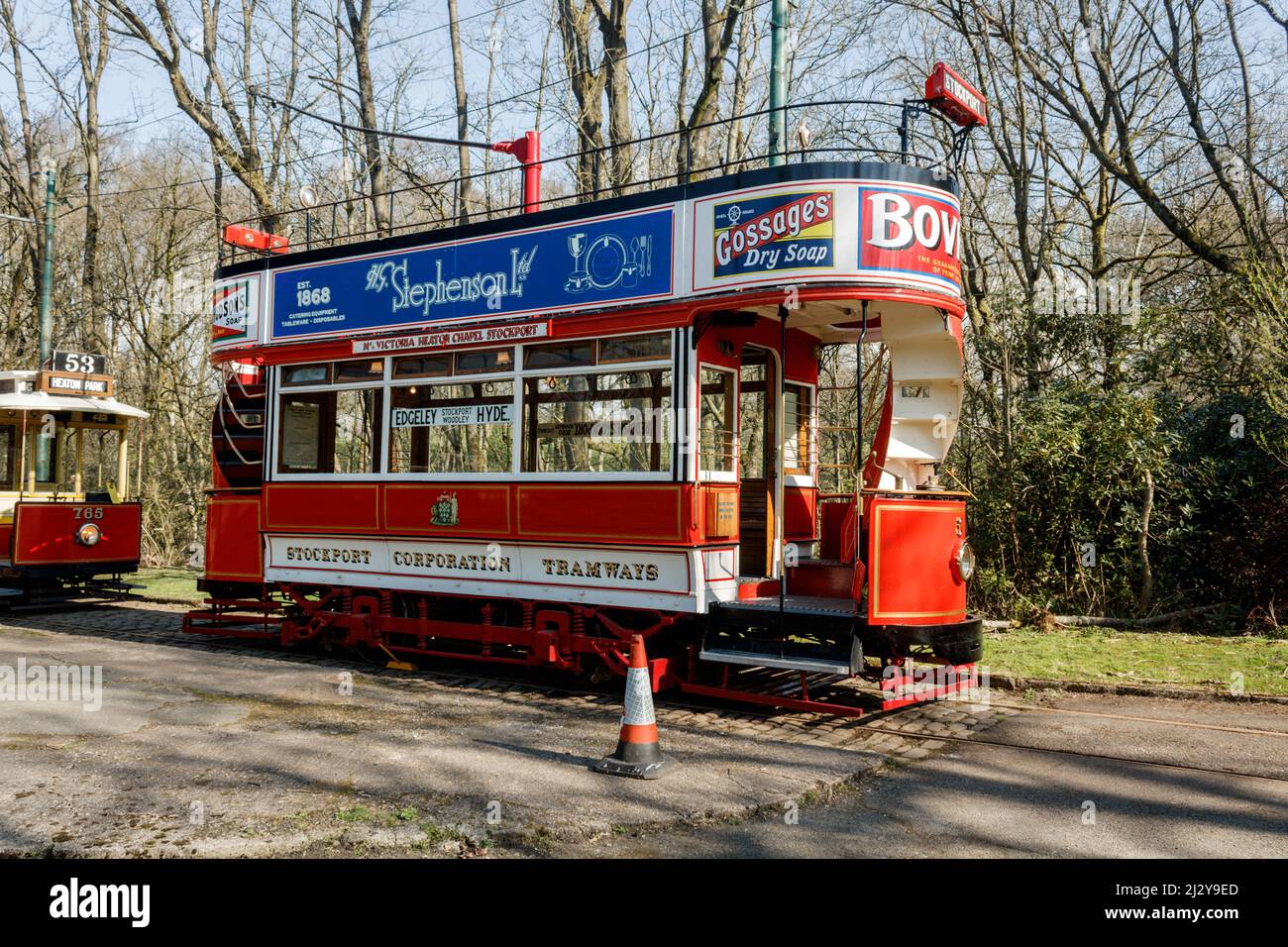Stockport 5 tram. Heaton Park Tramway Stock Photo - Alamy