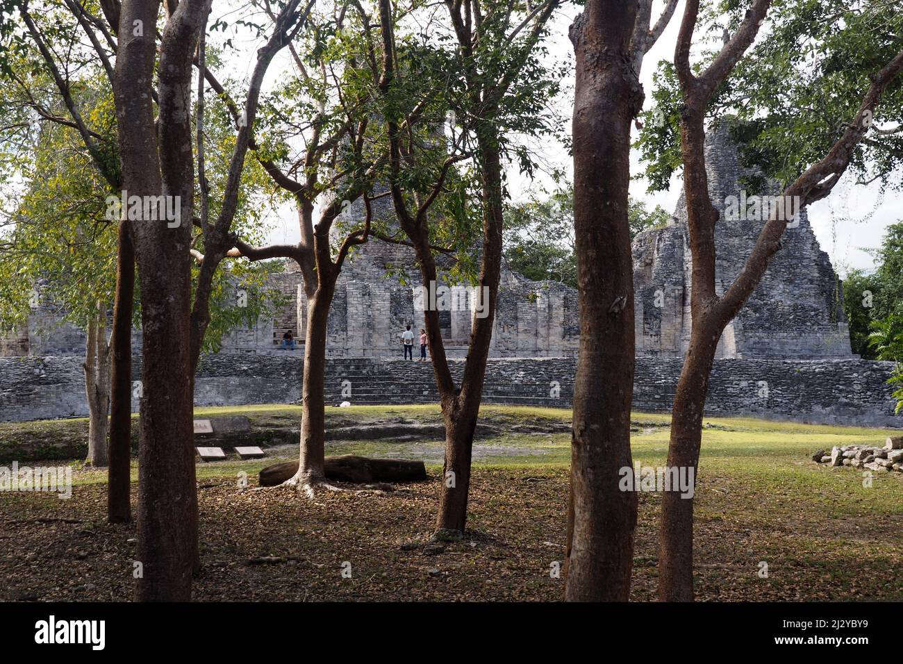 Xpuhil Mayan Ruins, Southern Yucatan, Mexico Stock Photo