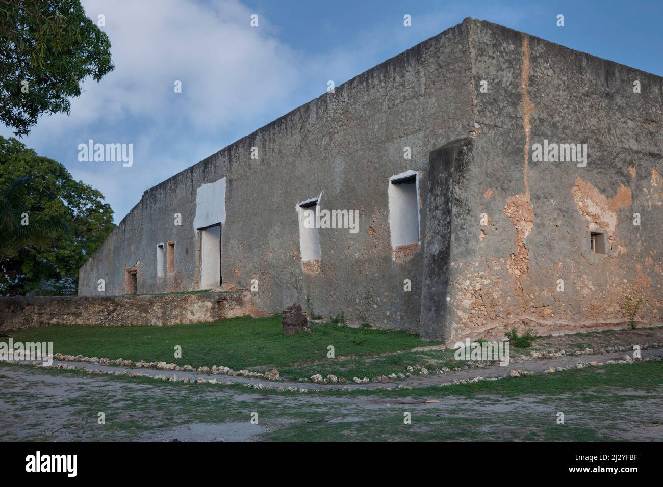 Zanzibar, Tanzania.  Mtoni Palace Ruins, 19th Century Palace for the Arab Sultan and his family. Stock Photo