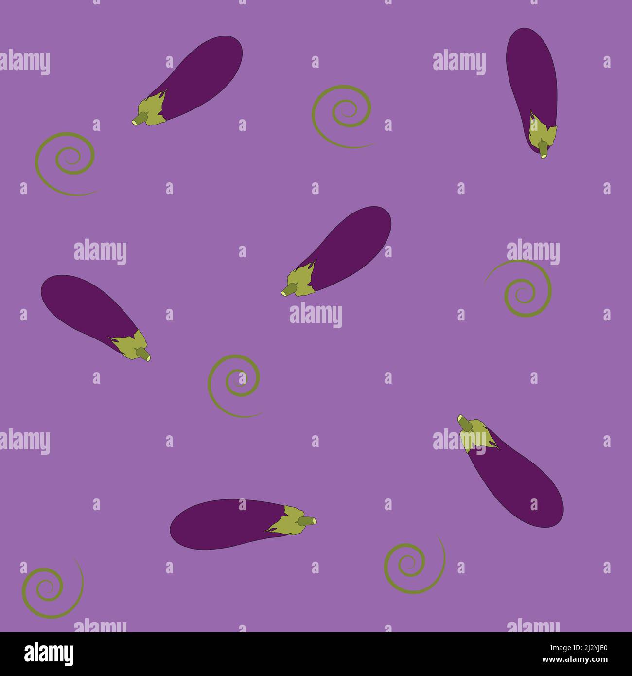 eggplant seamless pattern. Eggplant Seamless Pattern Background Vector