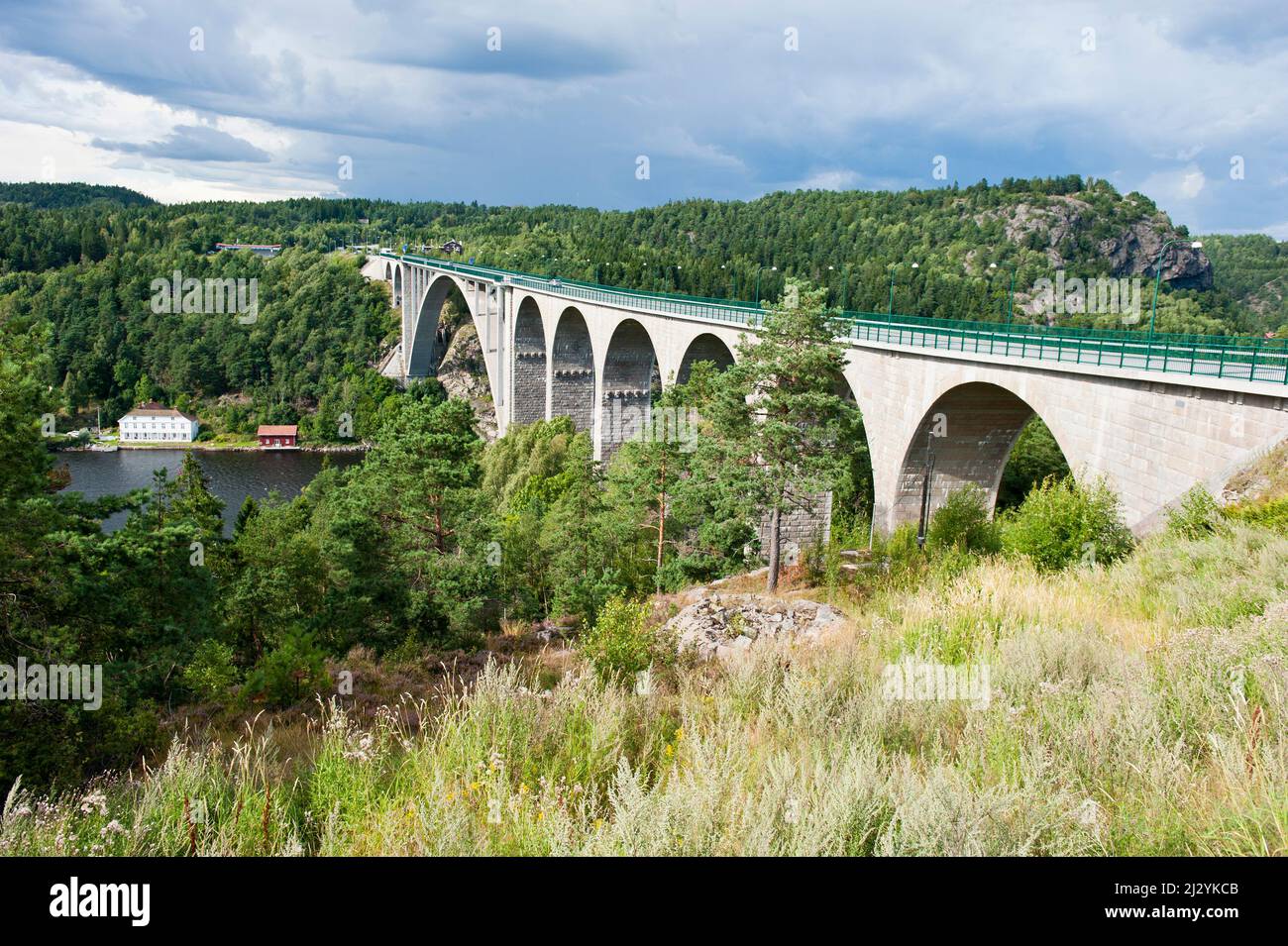 Svinesunds bridge, between Sweden and Norway. Stock Photo