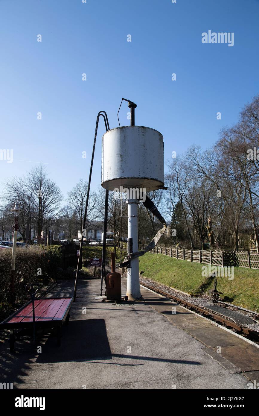 Steam Railway Water Tower at Oxenhope station used to replenish water