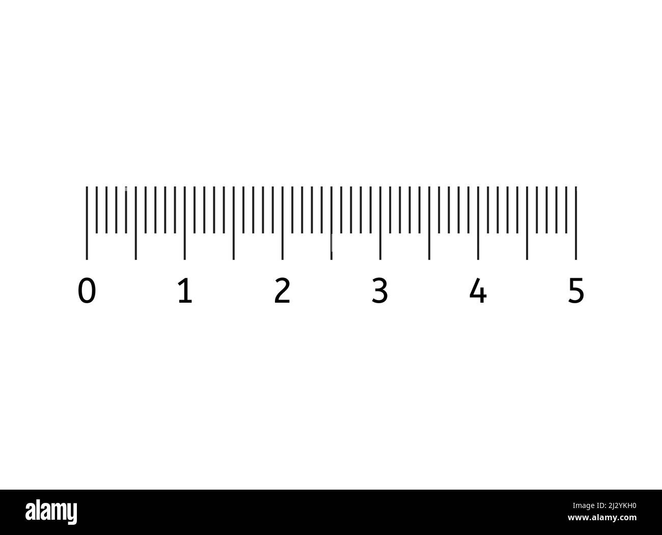 Vector Measuring scale, markup for rulers isolated on white background