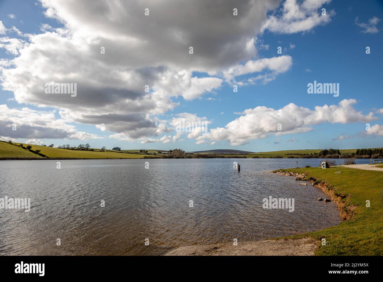 View of Sibleyback Lake near Liskeard, Cornwall, England, UK Stock Photo