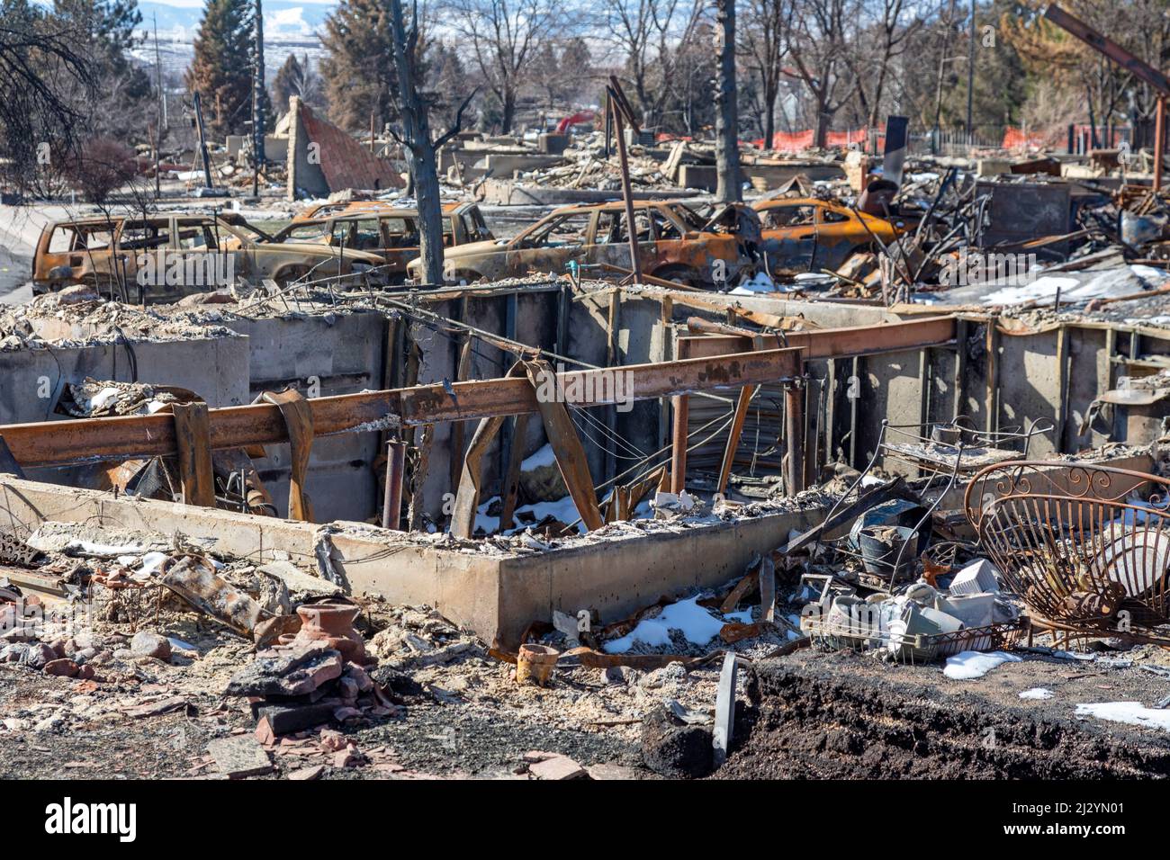 Louisville, Colorado The remains after the Marshall Fire, Colorado's