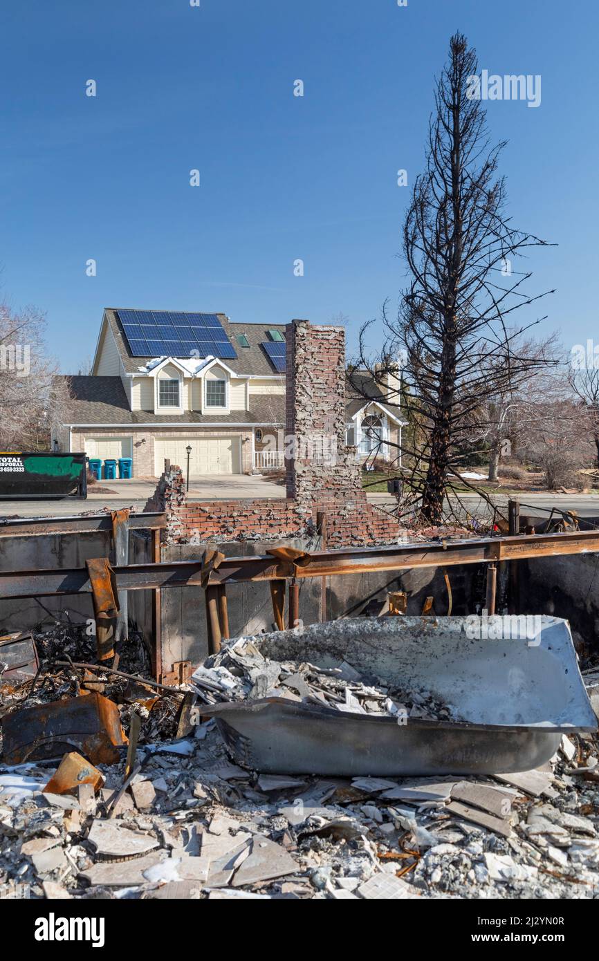 Louisville, Colorado The remains after the Marshall Fire, Colorado's