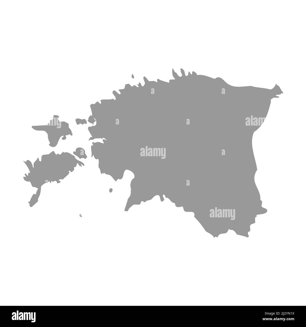 Estonia vector country map silhouette Stock Vector
