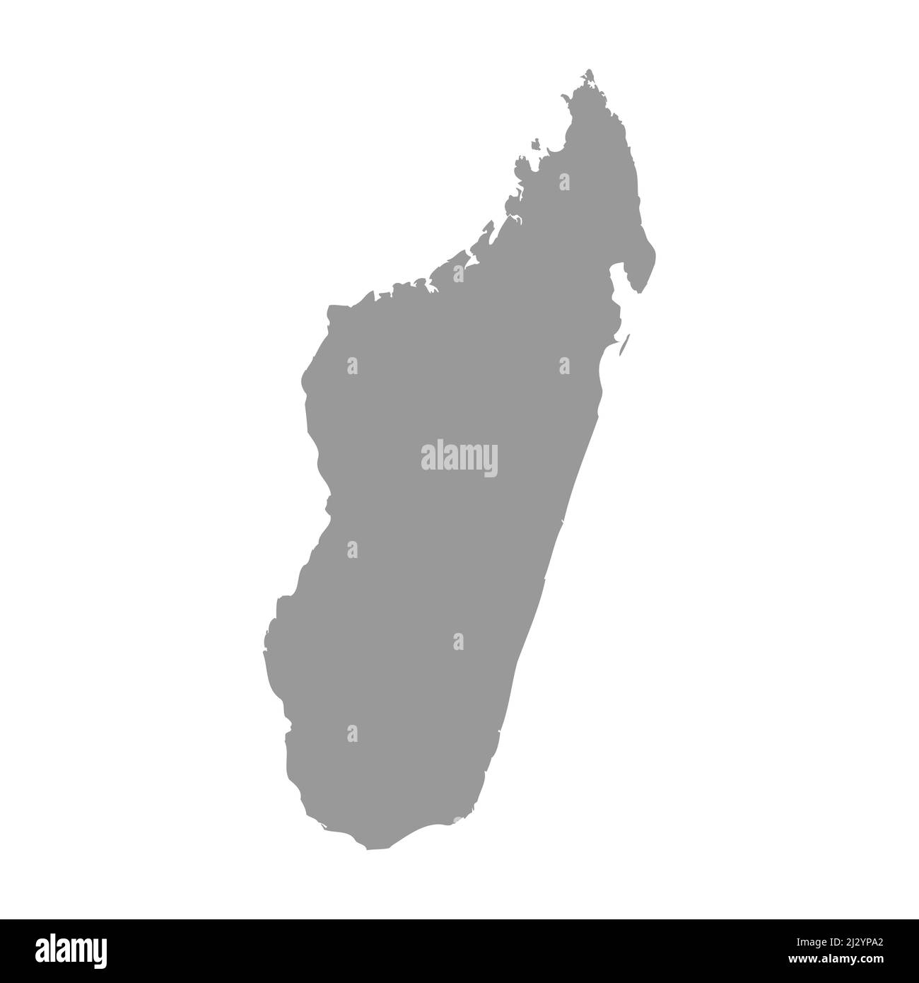 Madagascar vector country map silhouette Stock Vector