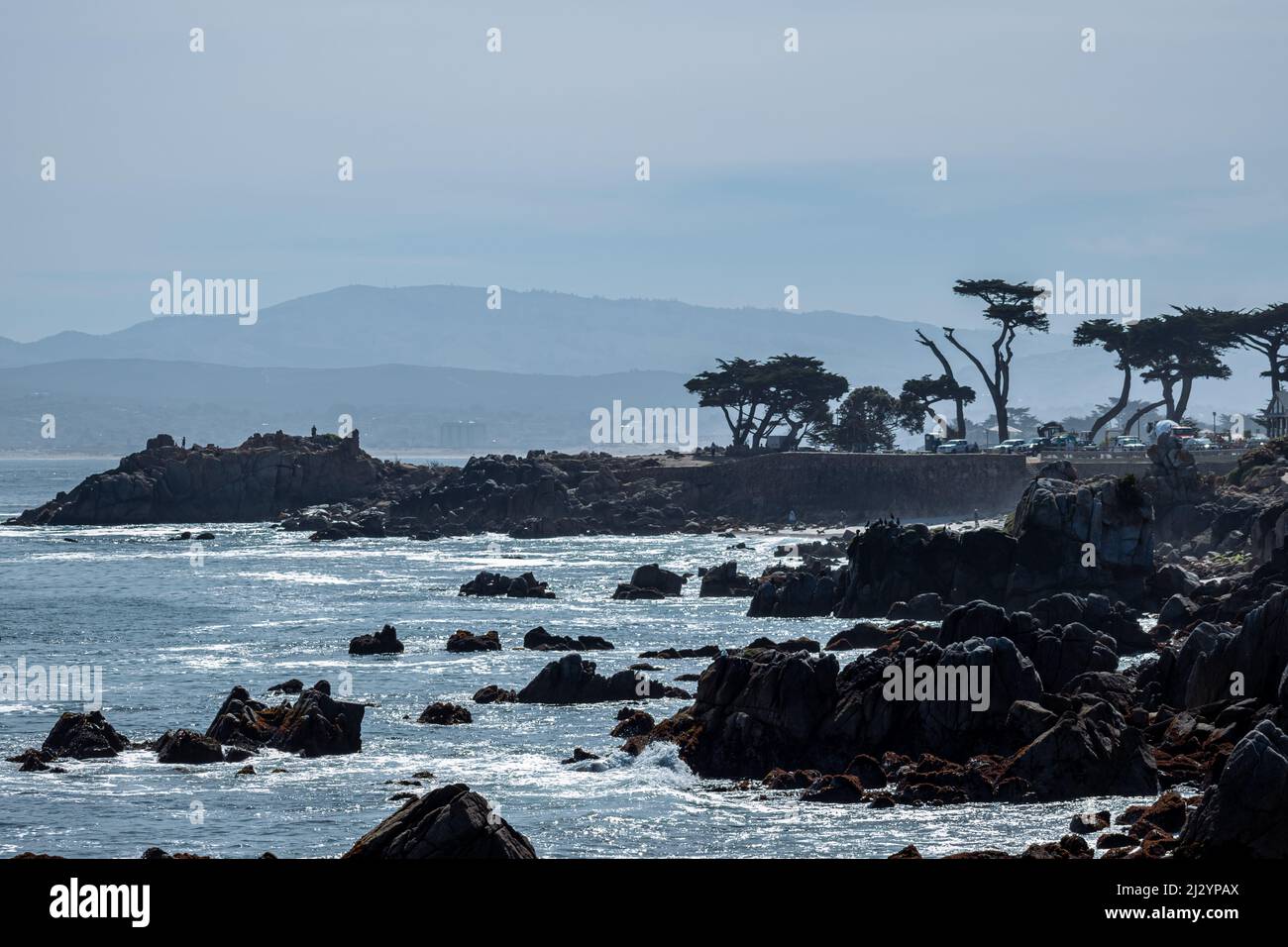 View of Lovers Point in Monterey CA Stock Photo