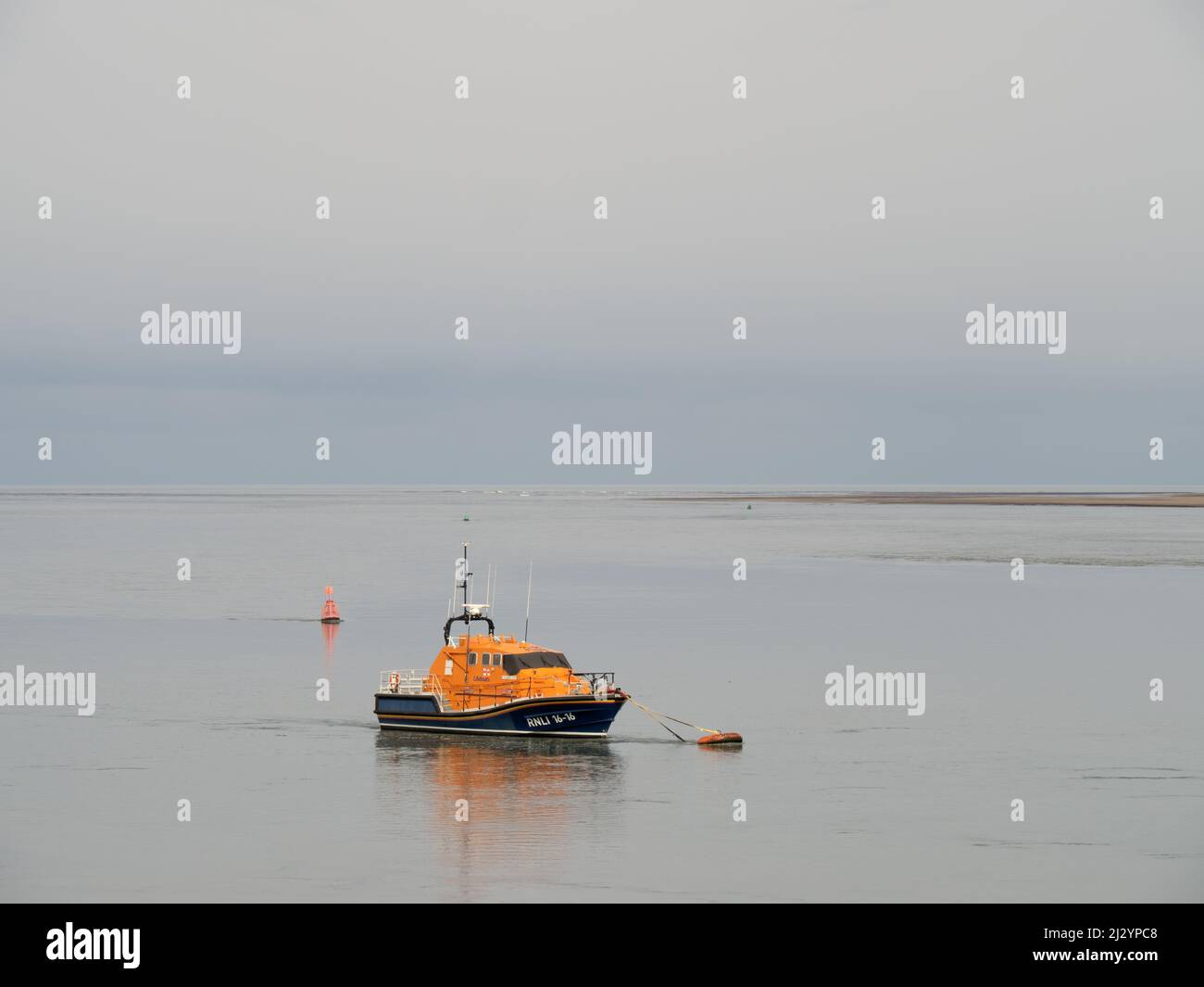 APPLEDORE, DEVON, UK - APRIL 2 2022: The Appledore Lifeboat, 16-16 'Mollie Hunt', a Tamar-class lifeboat. Stock Photo