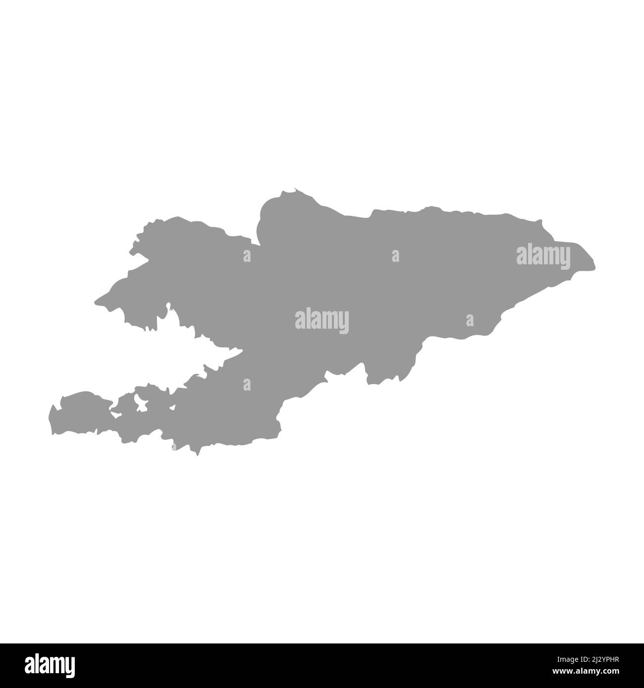 Kyrgyzstan vector country map silhouette Stock Vector