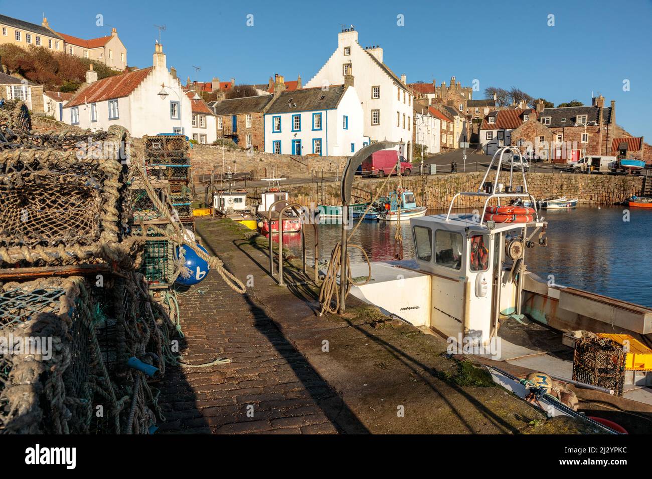 Crail Harbor and Fishing Village, Fife, Scotland, UK Stock Photo