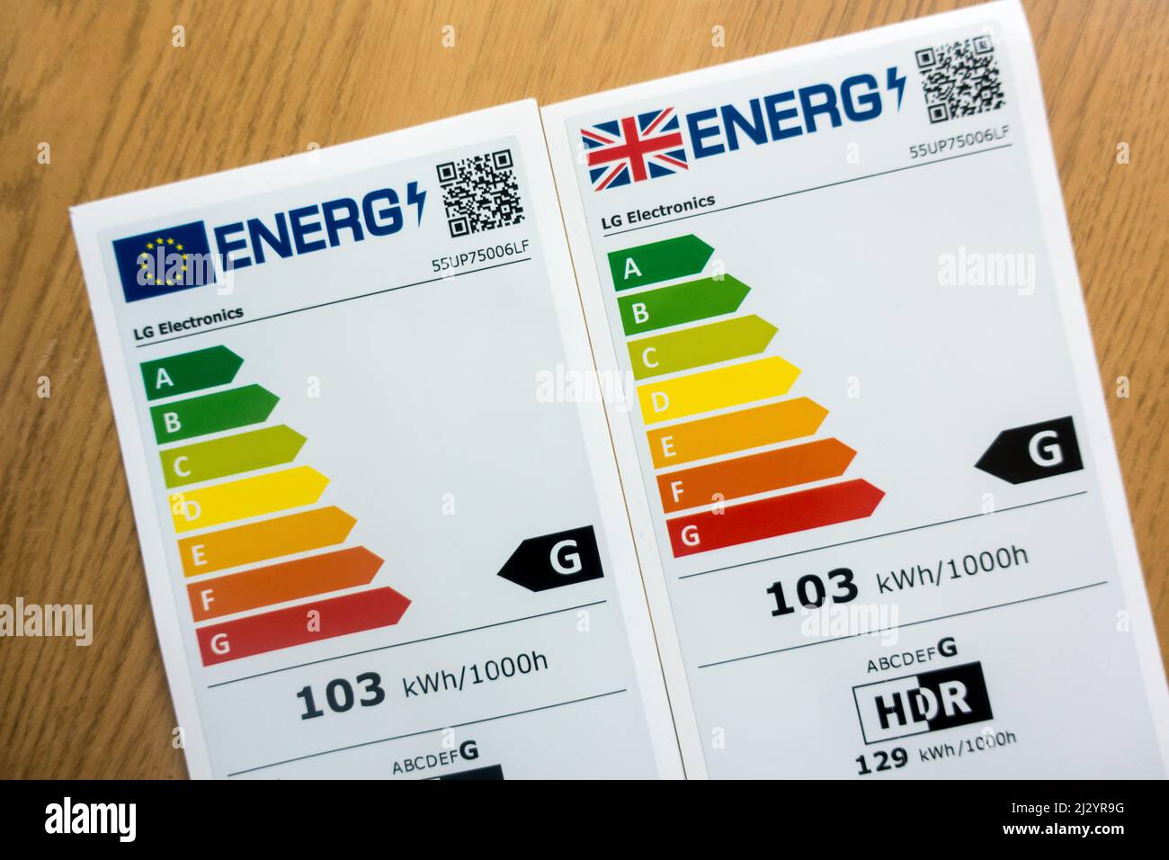 Electrical appliance power rating Stock Photo Alamy