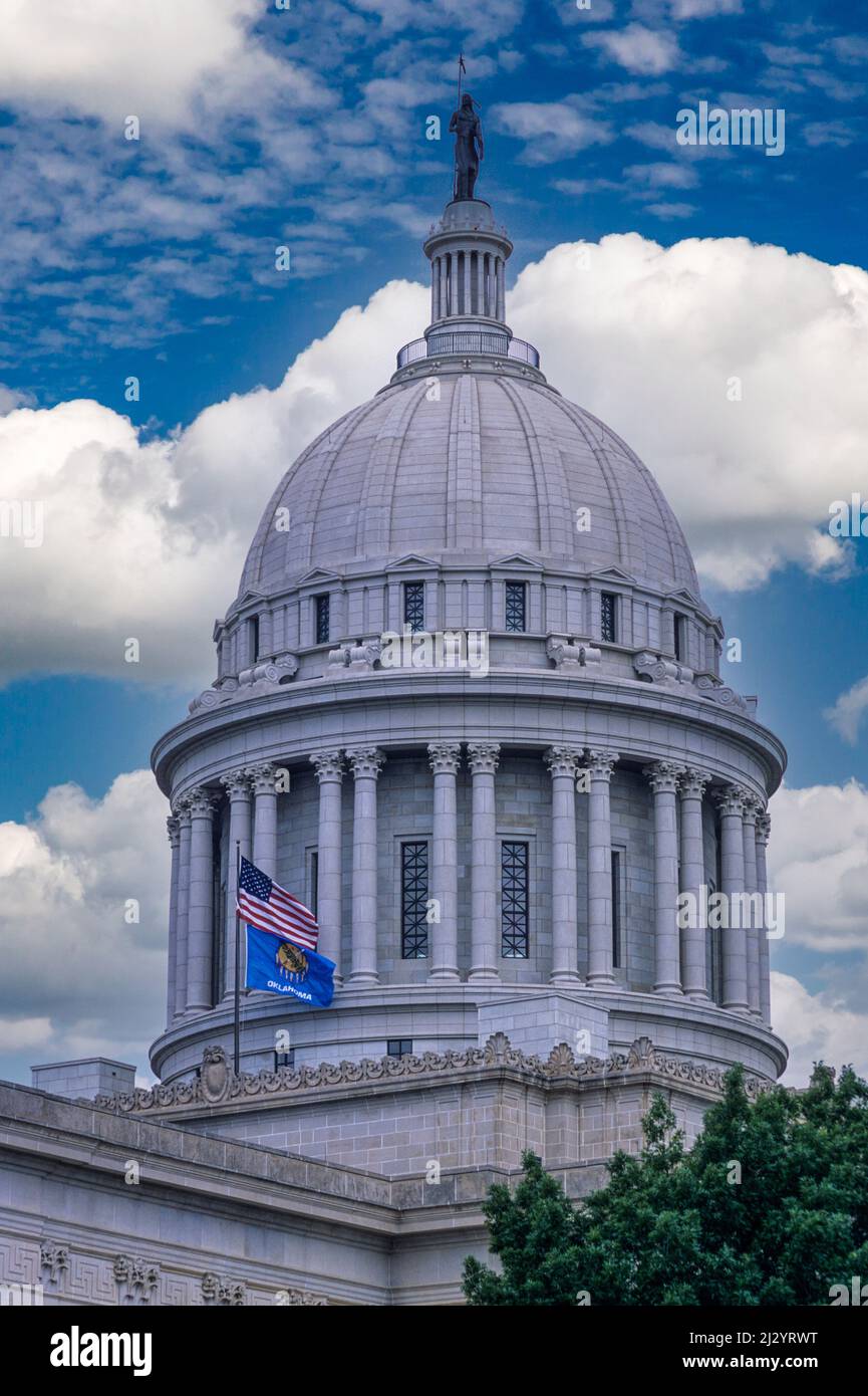 Oklahoma City, Oklahoma, USA.  State Capitol Dome. Stock Photo