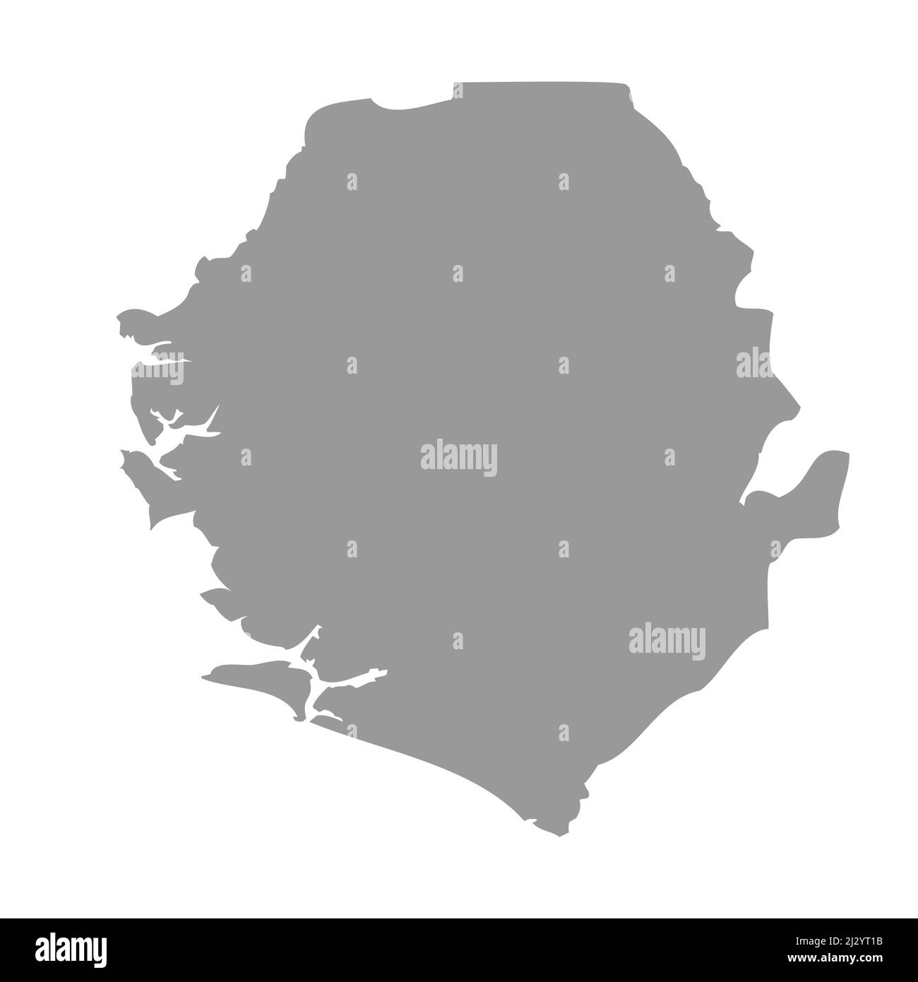 Sierra Leone vector country map silhouette Stock Vector Image & Art - Alamy