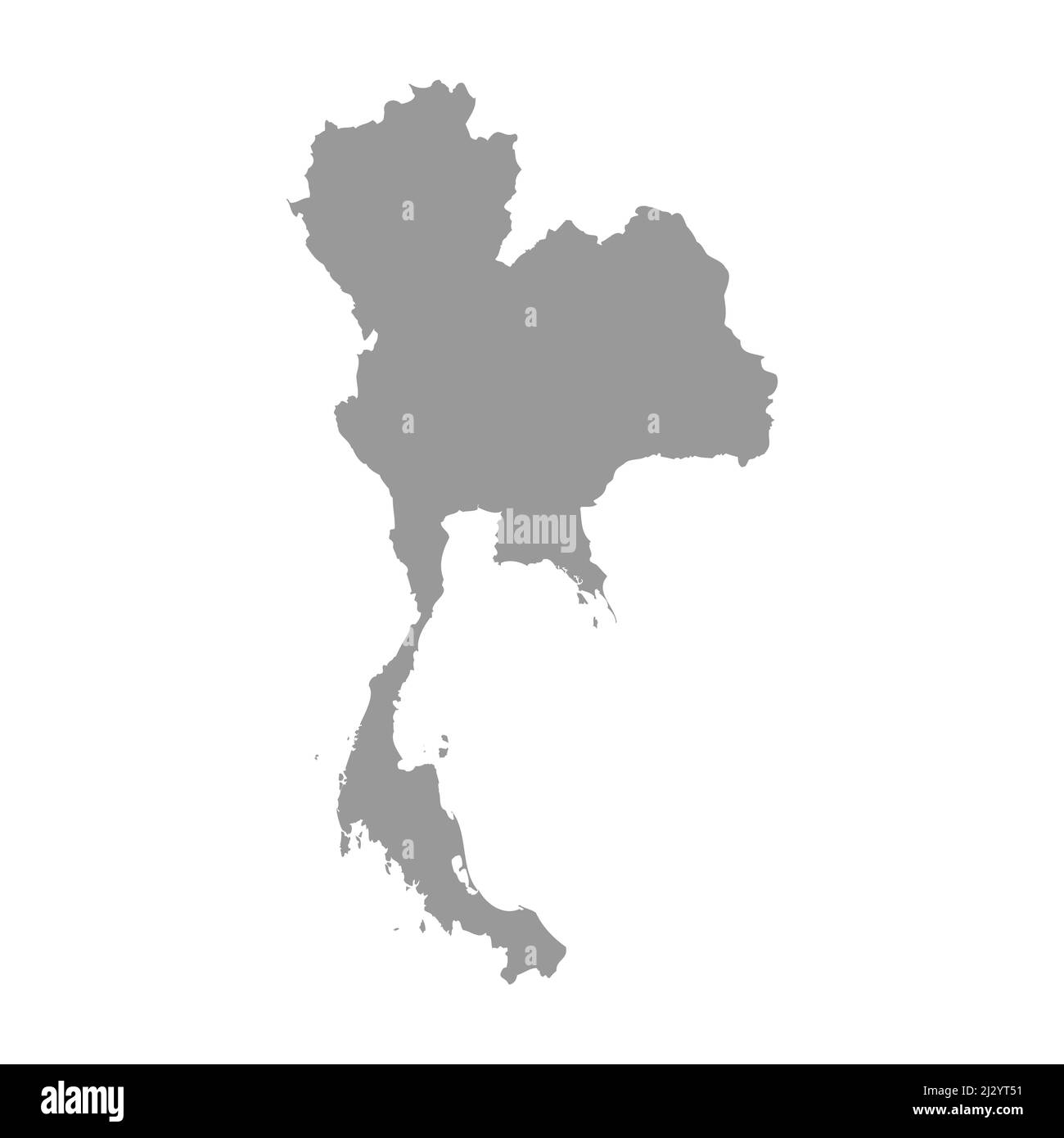 Thailand vector country map silhouette Stock Vector Image & Art Alamy