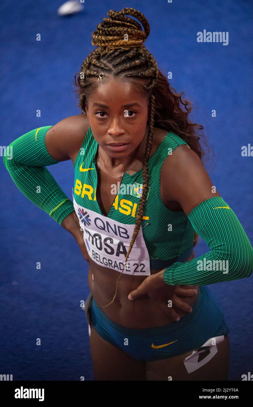 Vitoria Cristina Rosa BRA competing in the women’s 60m final on Day One ...