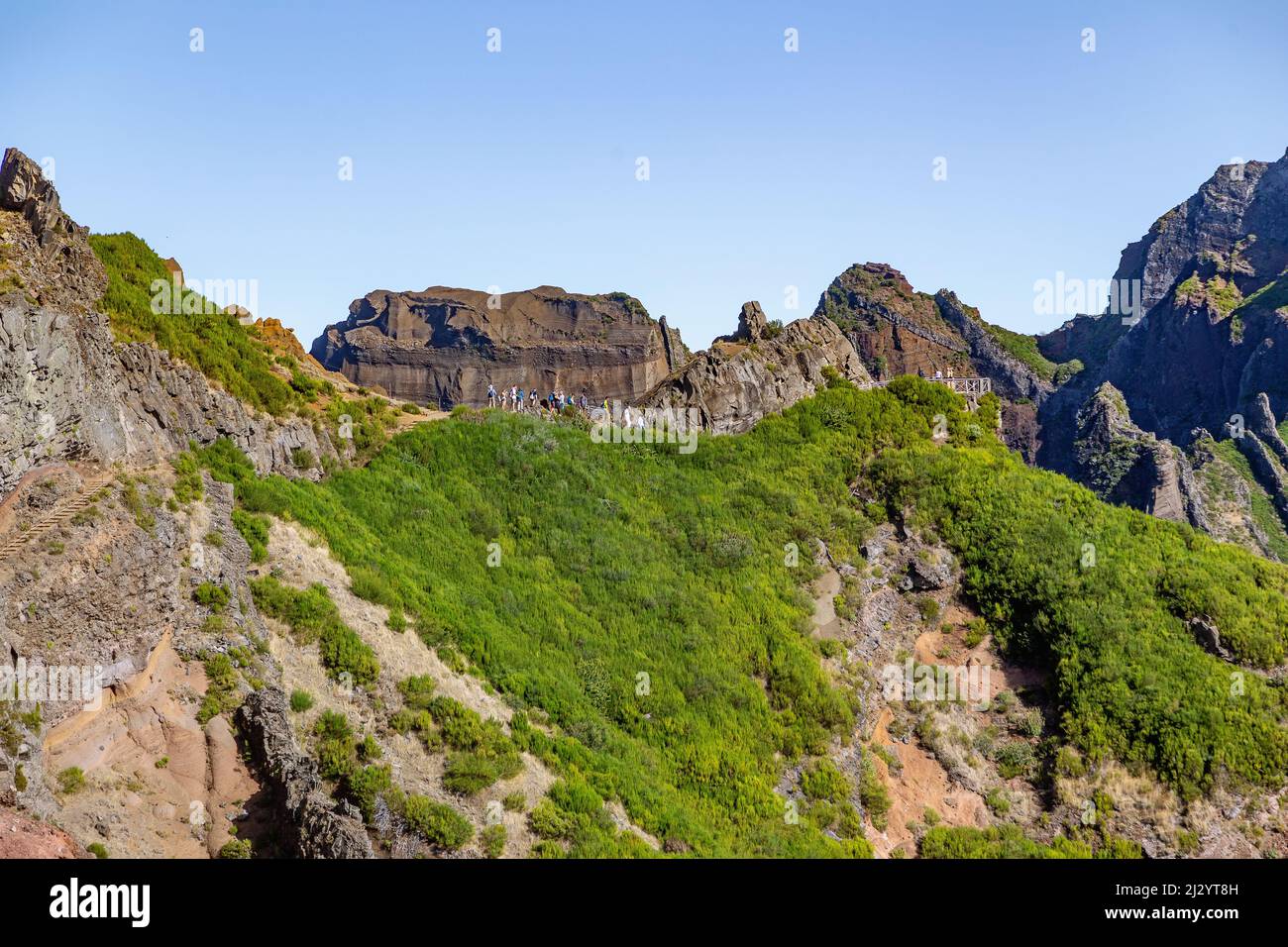 Pico do Arieiro, summit, trail PR1 Stock Photo