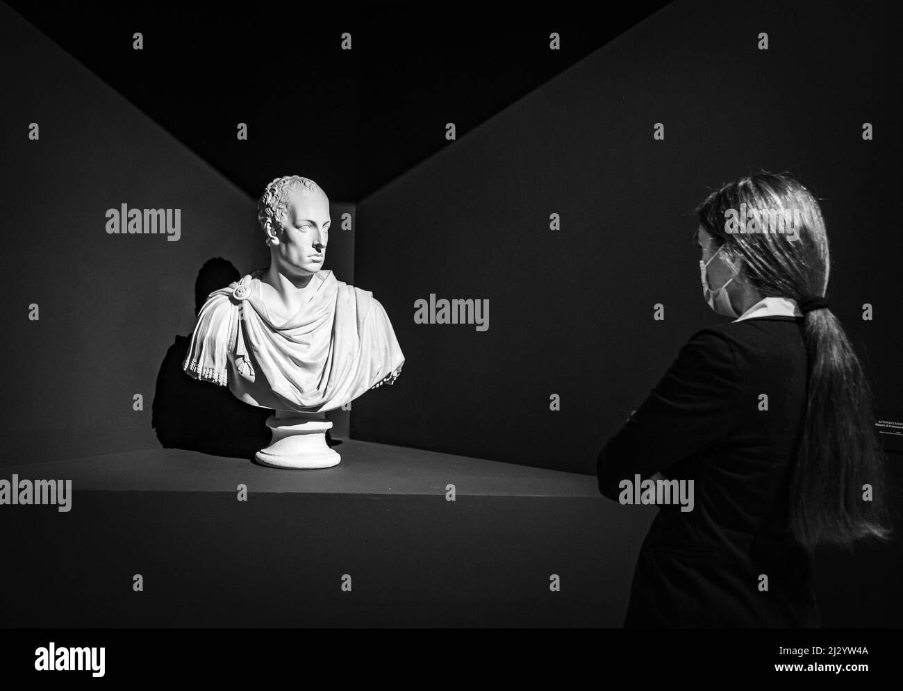 Bust of Paris. Antonio Canova; Italian, 1757-1822. Date: 1809. Dimensions:  H. 66 cm (26 in.). Marble. Origin: Italy. Museum: The Chicago Art Institute  Stock Photo - Alamy