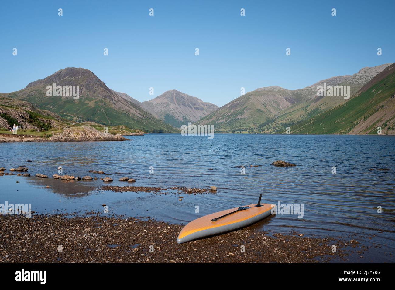 Wast Water in Lake District, Cumbria, UK. Paddle boarding destination. Stock Photo