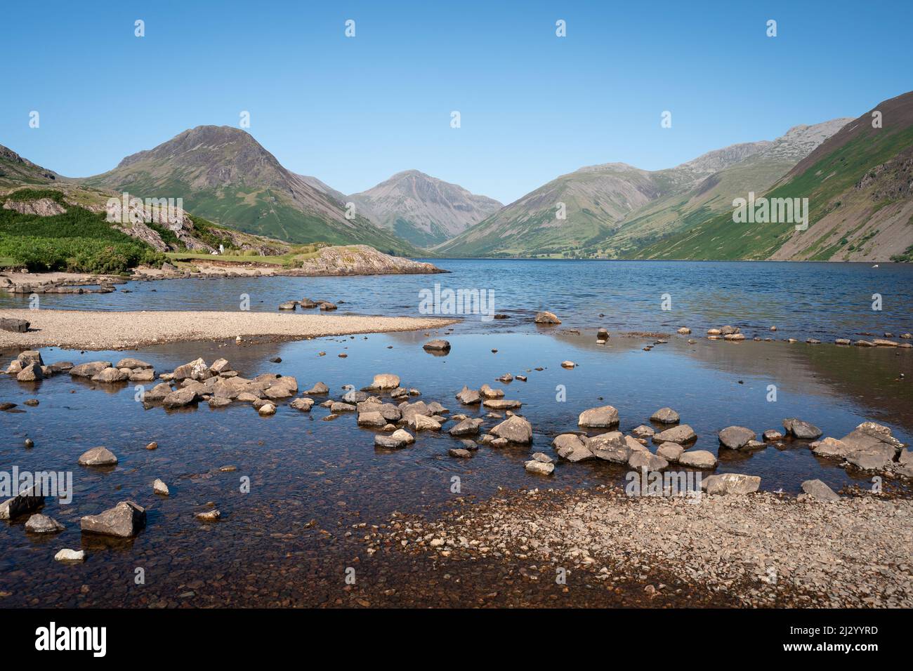 Wast Water in Lake District, Cumbria, UK. Paddle boarding destination. Stock Photo