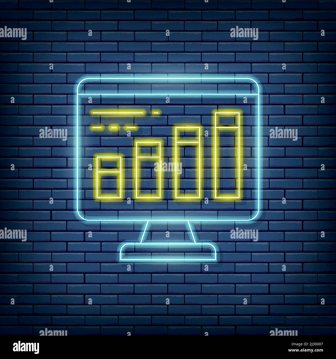 Vector infographic, programming, coding, website neon sign. Vector ...