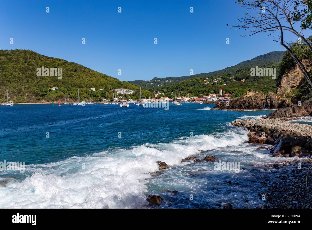 Bay of Deshaies, BasseTerre, Guadeloupe, Lesser Antilles, Caribbean Stock Photo Alamy