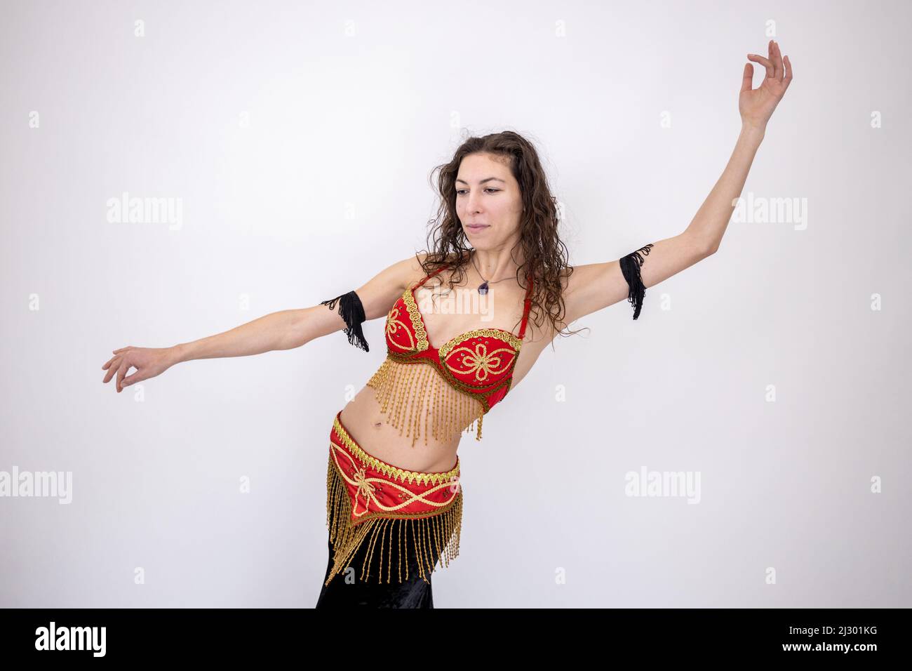 A Caucasian female dancer of Arabic dance Stock Photo - Alamy