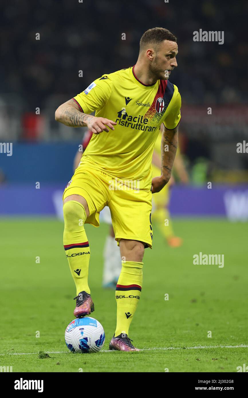 Marko Arnautovic of Bologna FC in action during the Serie A 2021/22
