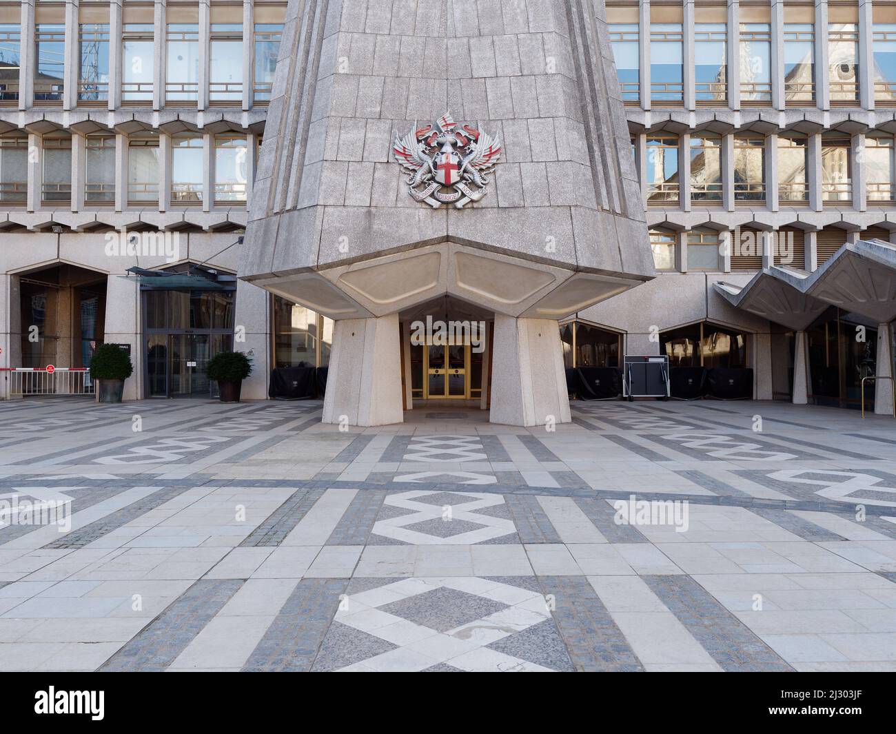 London, Greater London, England,  March 19 2022: Part of the Guildhall Buildings exterior in the City of London Stock Photo
