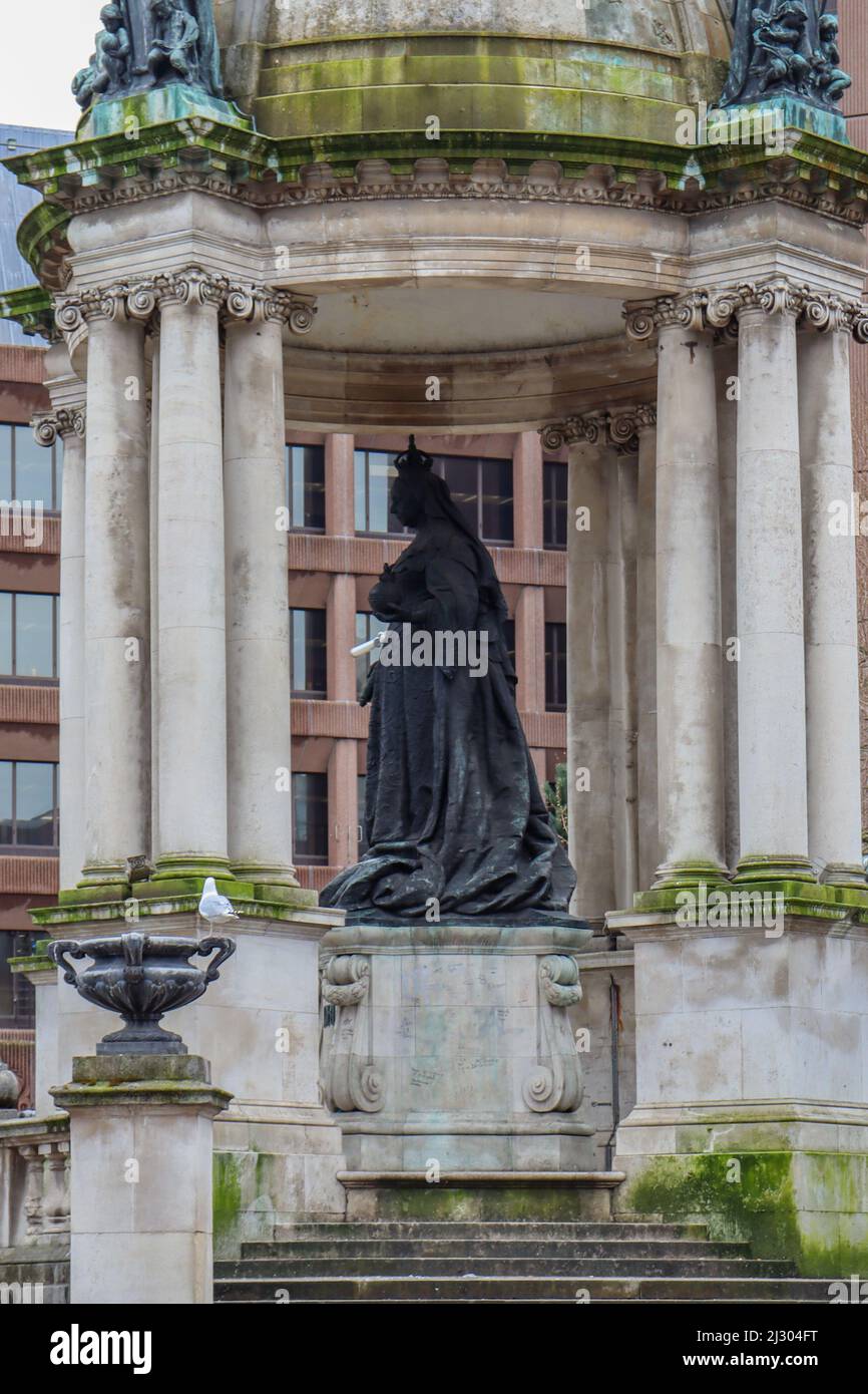 Queen Victoria Statue, Liverpool Stock Photo