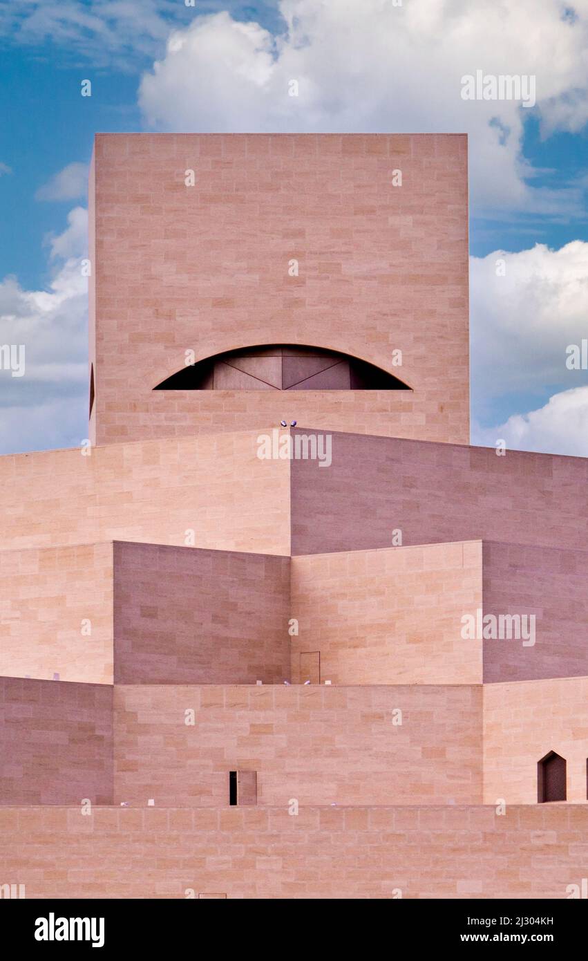 Doha, Qatar.  Museum of Islamic Art, designed by architect I.M. Pei. Stock Photo