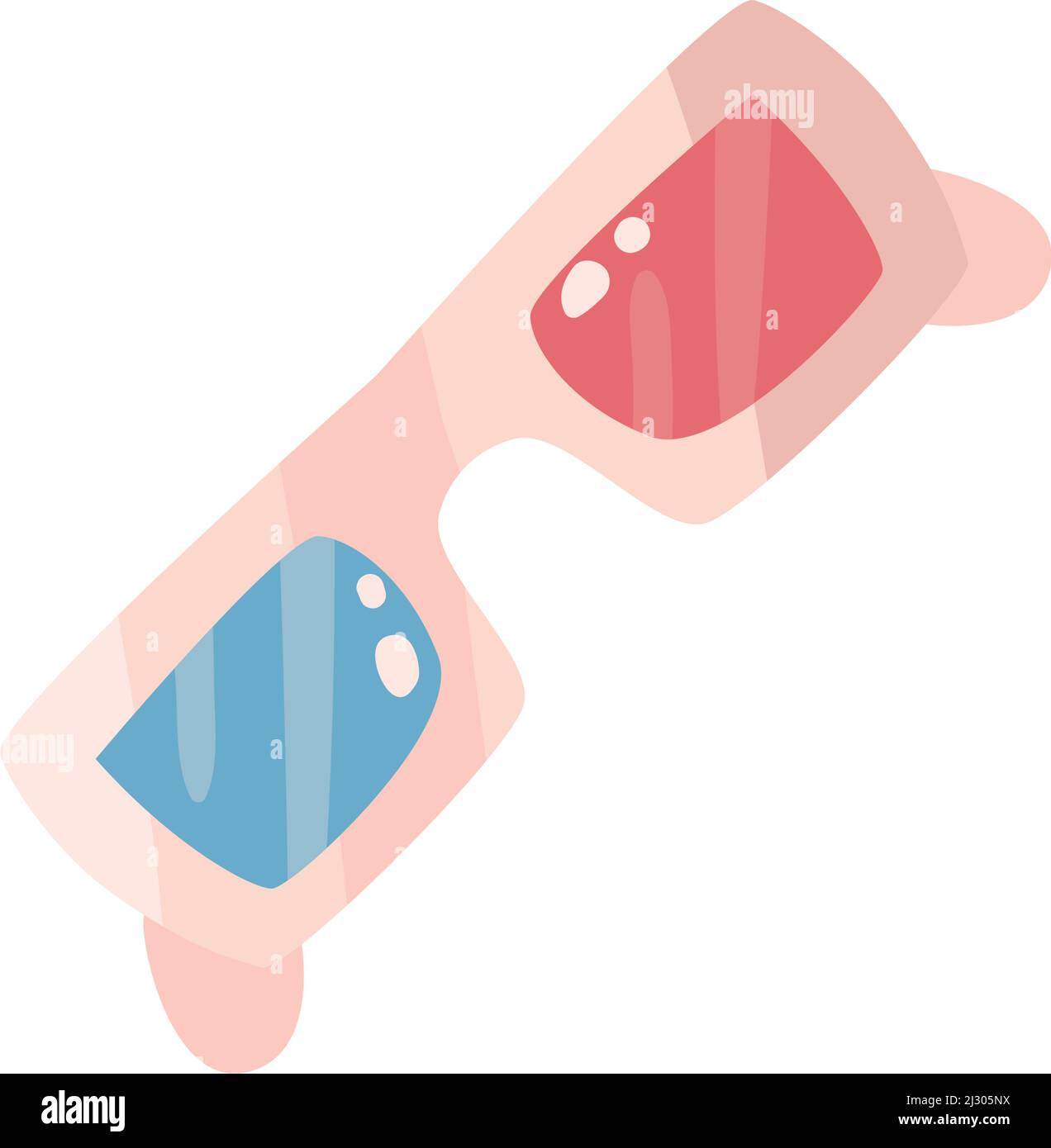 flat 3d glasses illustration Stock Vector Image & Art - Alamy