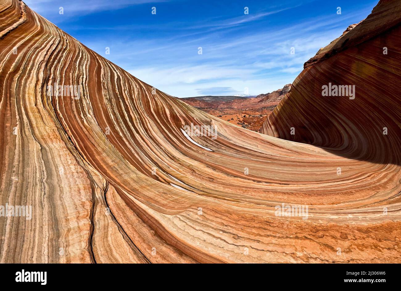 The Wave Formation in Utah Stock Photo
