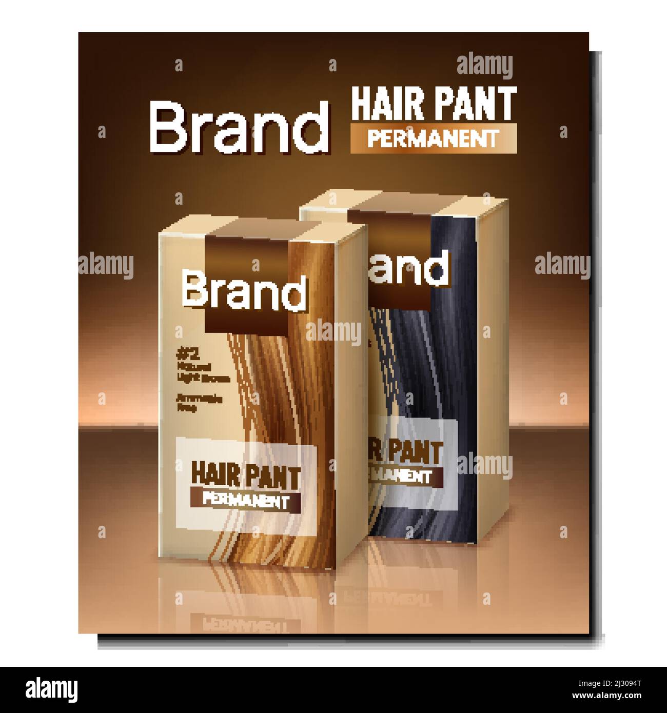 Hair Paint Permanent Creative Promo Poster Vector Stock Vector Image