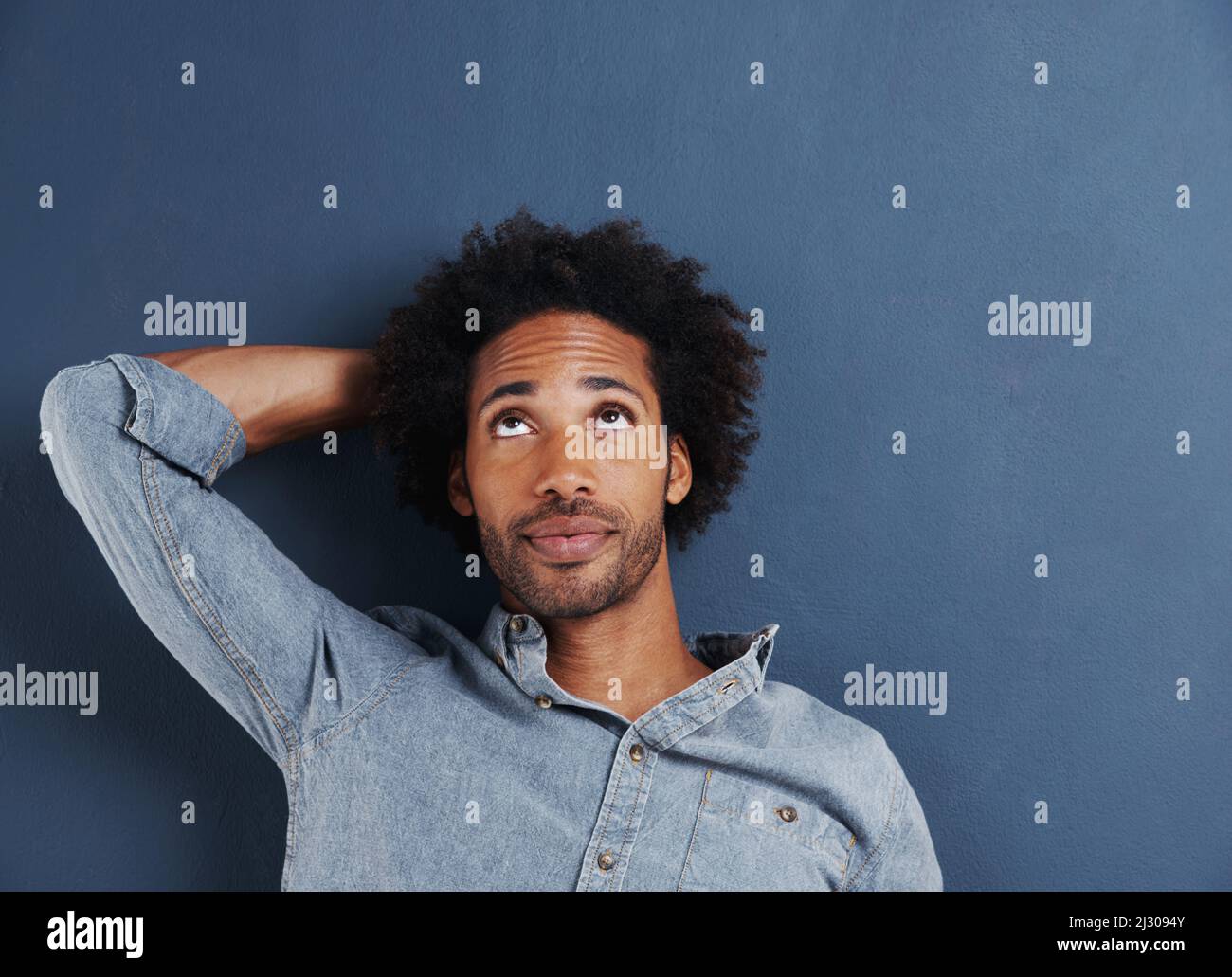 Smiling young man afro curls hi res stock photography and images Alamy