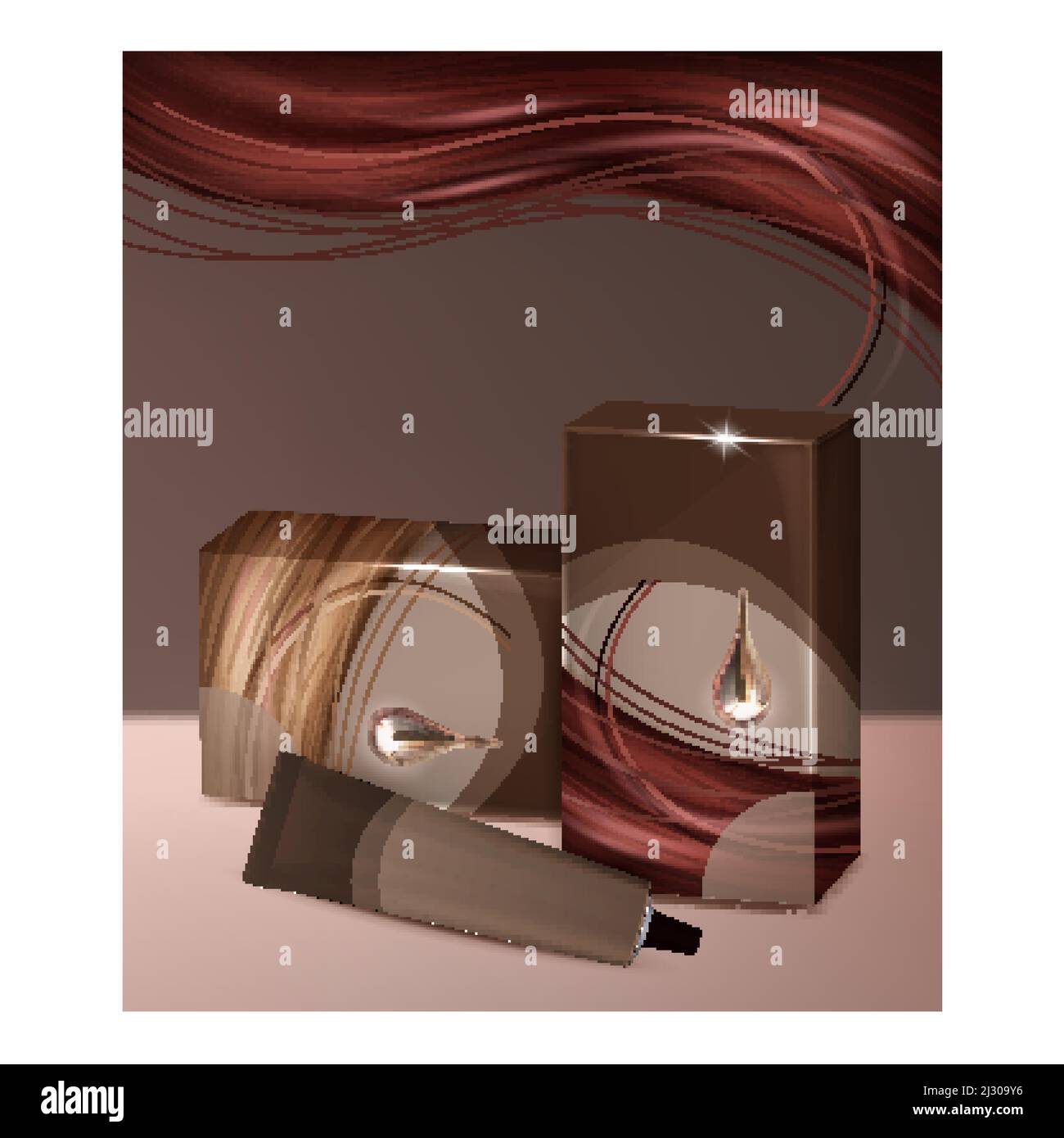 Permanent Hair Paint Promotional Poster Vector Stock Vector Image & Art